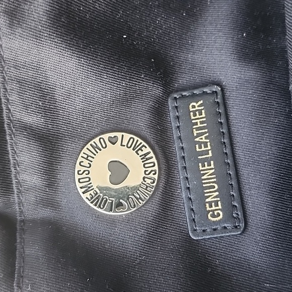 LOVE MOSCHINO Milano BORSA Black Leather Chain Strap Bag - Picture 13 of 13